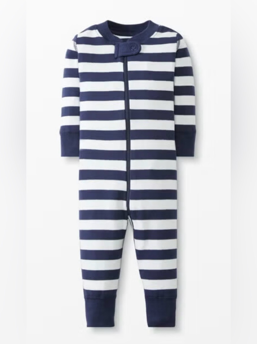Hanna Andersson Night Night Sleeper in Navy Striped | Size 0-6m (50cm)